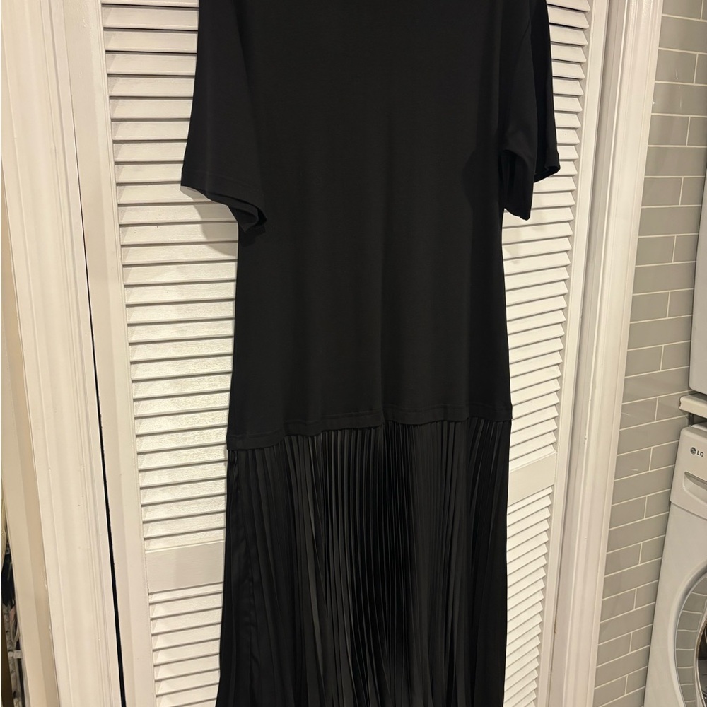 Maxi Dress Black PLEATED
